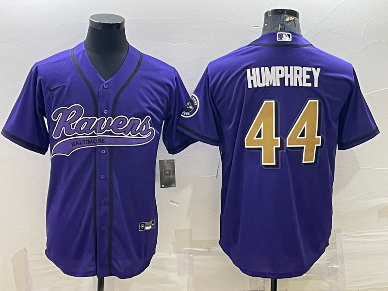 Men's Baltimore Ravens Marlon Humphrey #44 Purple Player Jersey1 Joint Edition football jersey product view 1