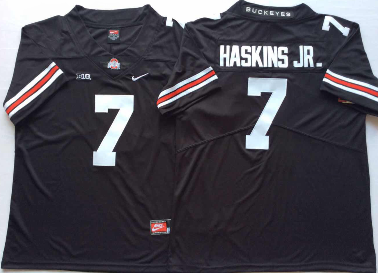 Men's Ohio State Buckeyes Dwayne Haskins Black Player Game Jersey sports jersey product view 1