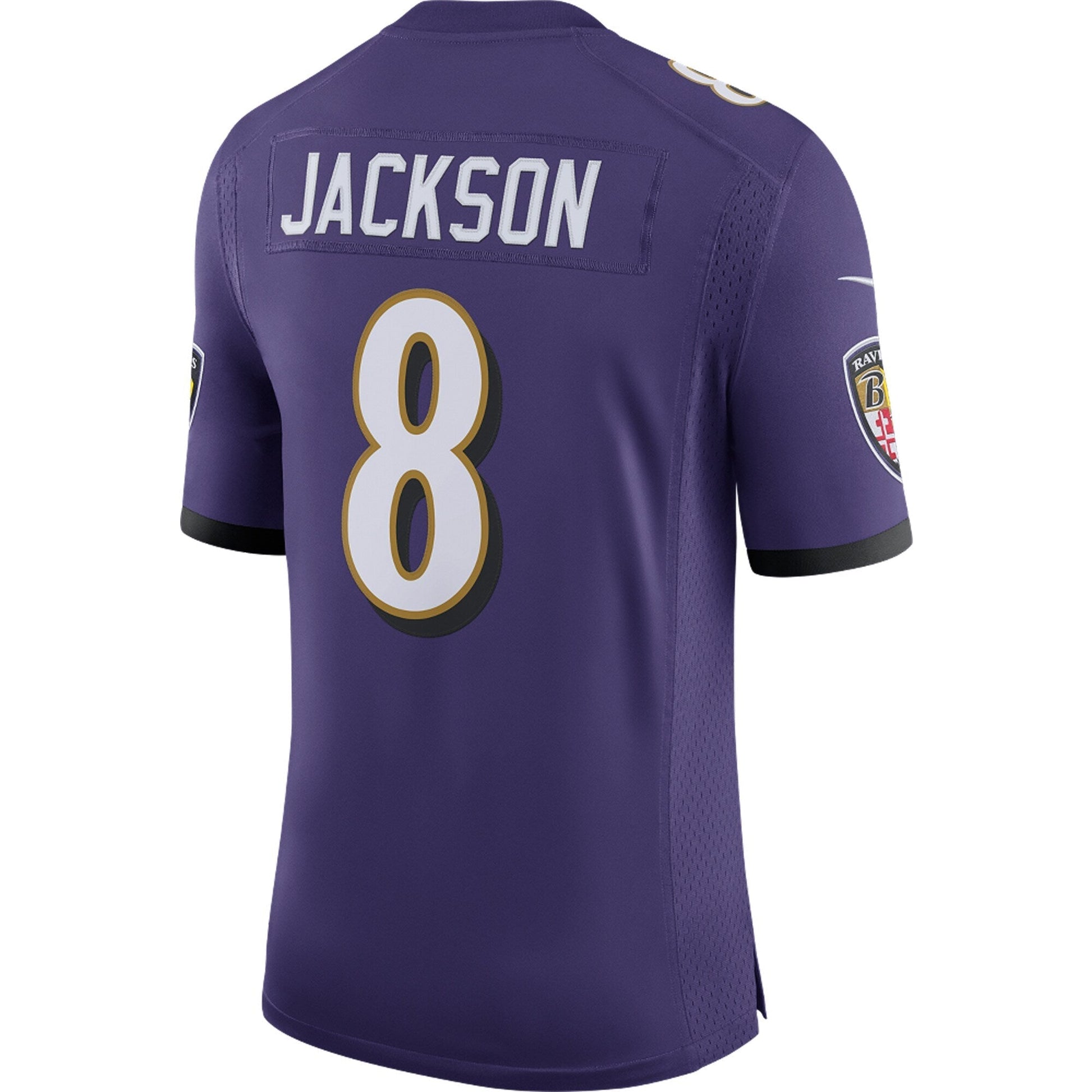Lamar Jackson Baltimore Ravens Speed Machine Limited Jersey - Purple football jersey product view 3
