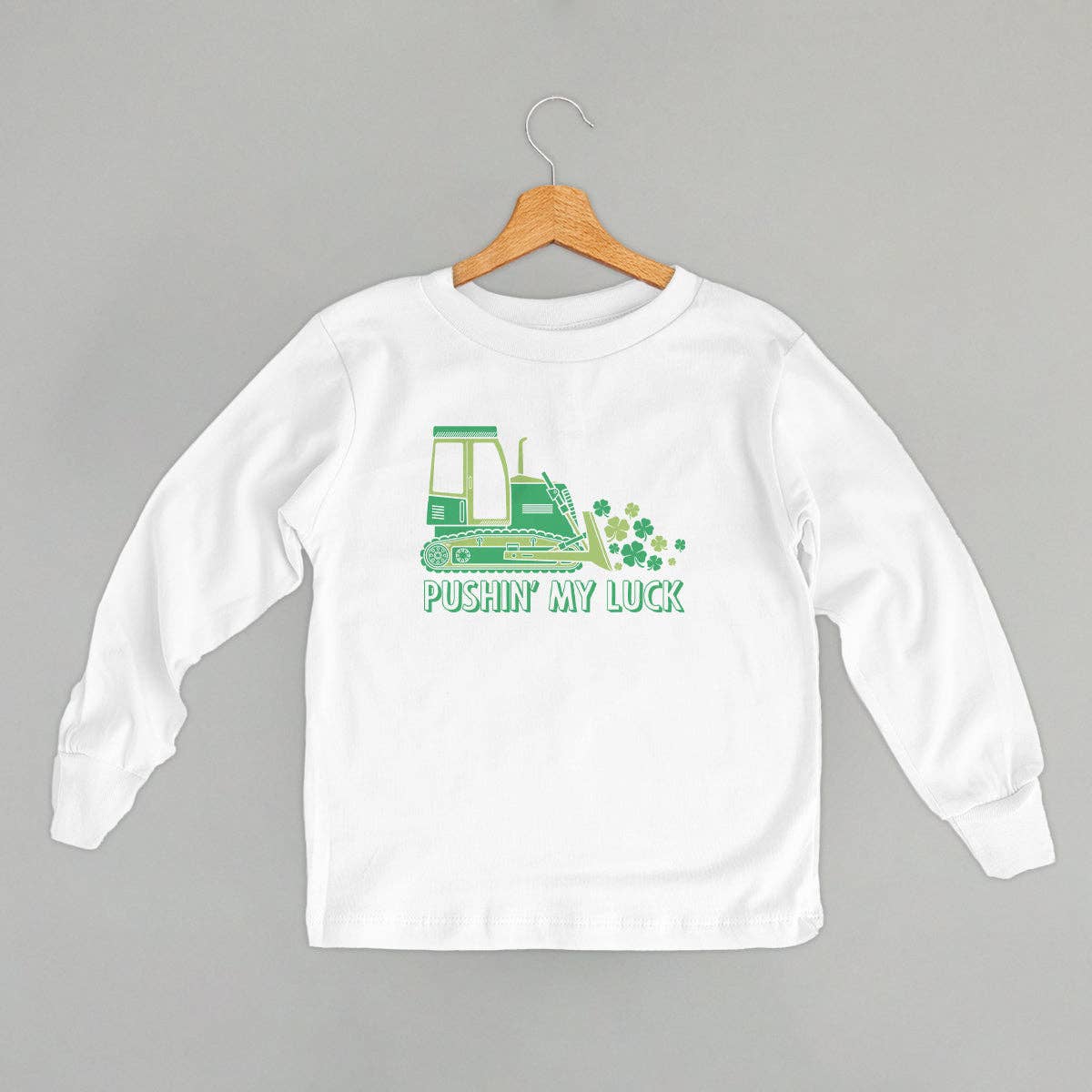 Pushin' My Luck Bulldozer (Kids) Unisex T-shirt, Sweatshirt, Hoodie, Long Sleeve Tee - T-Shirt, Sweatshirt, Hoodie