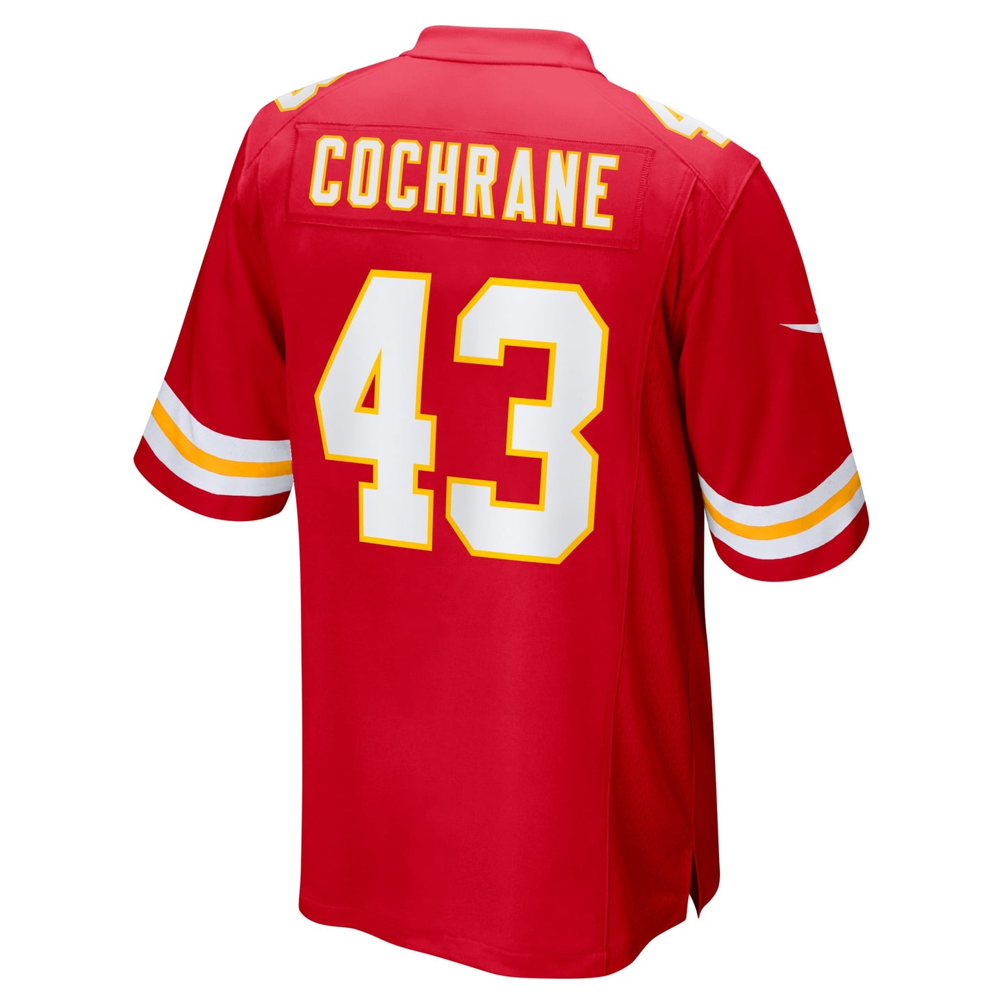 Jack Cochrane Kansas City Chiefs Game Jersey - Red football jersey product view 3