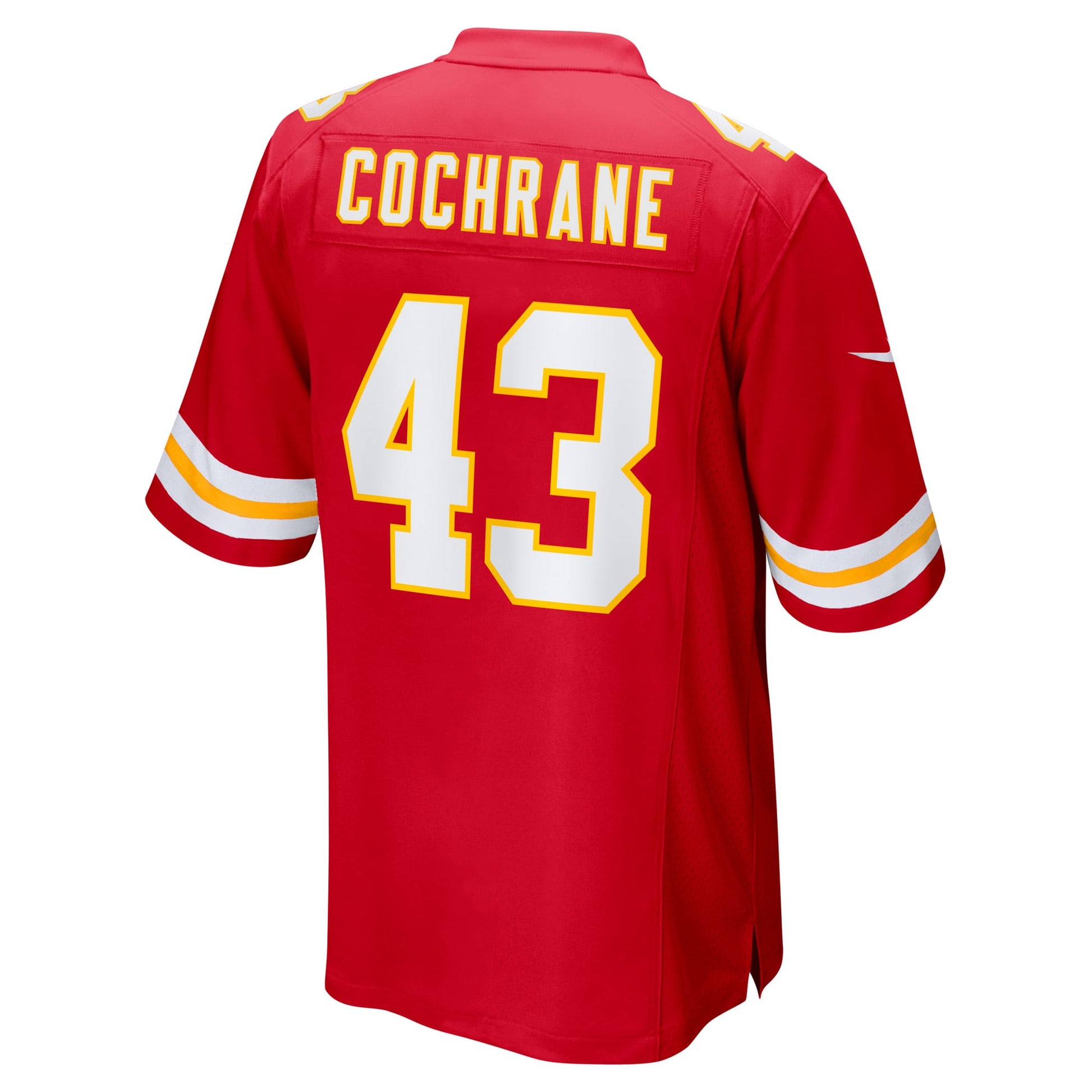 Jack Cochrane Kansas City Chiefs Game Jersey - Red football jersey product view 3