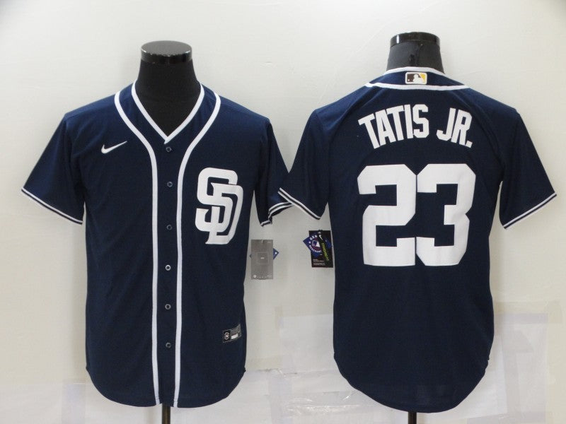 Men's San Diego Padres Fernando Tatis Jr. Navy Player Stitched Jersey baseball jersey product view 1