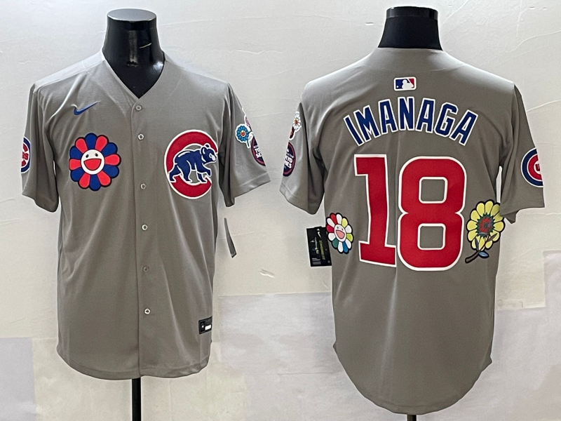 Men's Chicago Cubs Shota Imanaga #18 Gray Player Jersey baseball jersey product view 1