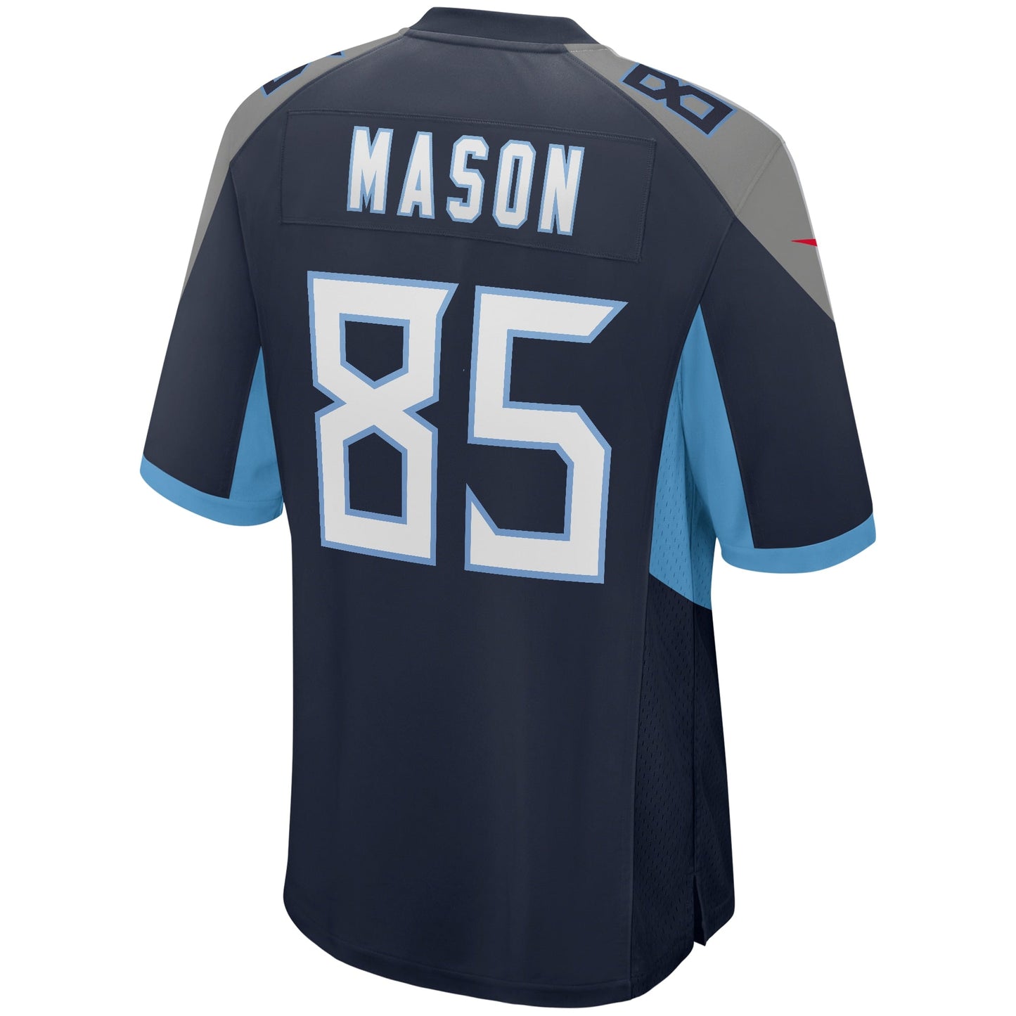 Derrick Mason Tennessee Titans Game Retired Jersey - Navy football jersey product view 3