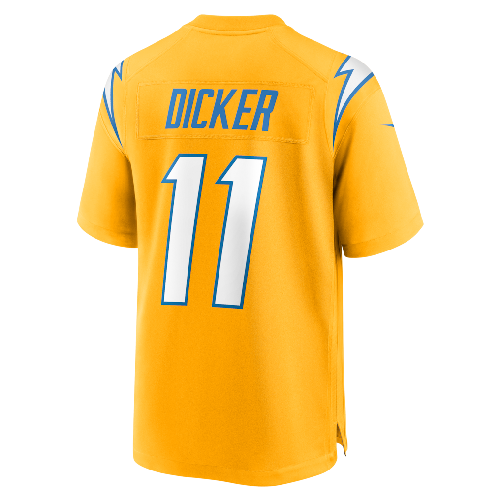 LA.Chargers #11 Cameron Dicker Gold Alternate Player Game Jersey football jersey product view 1