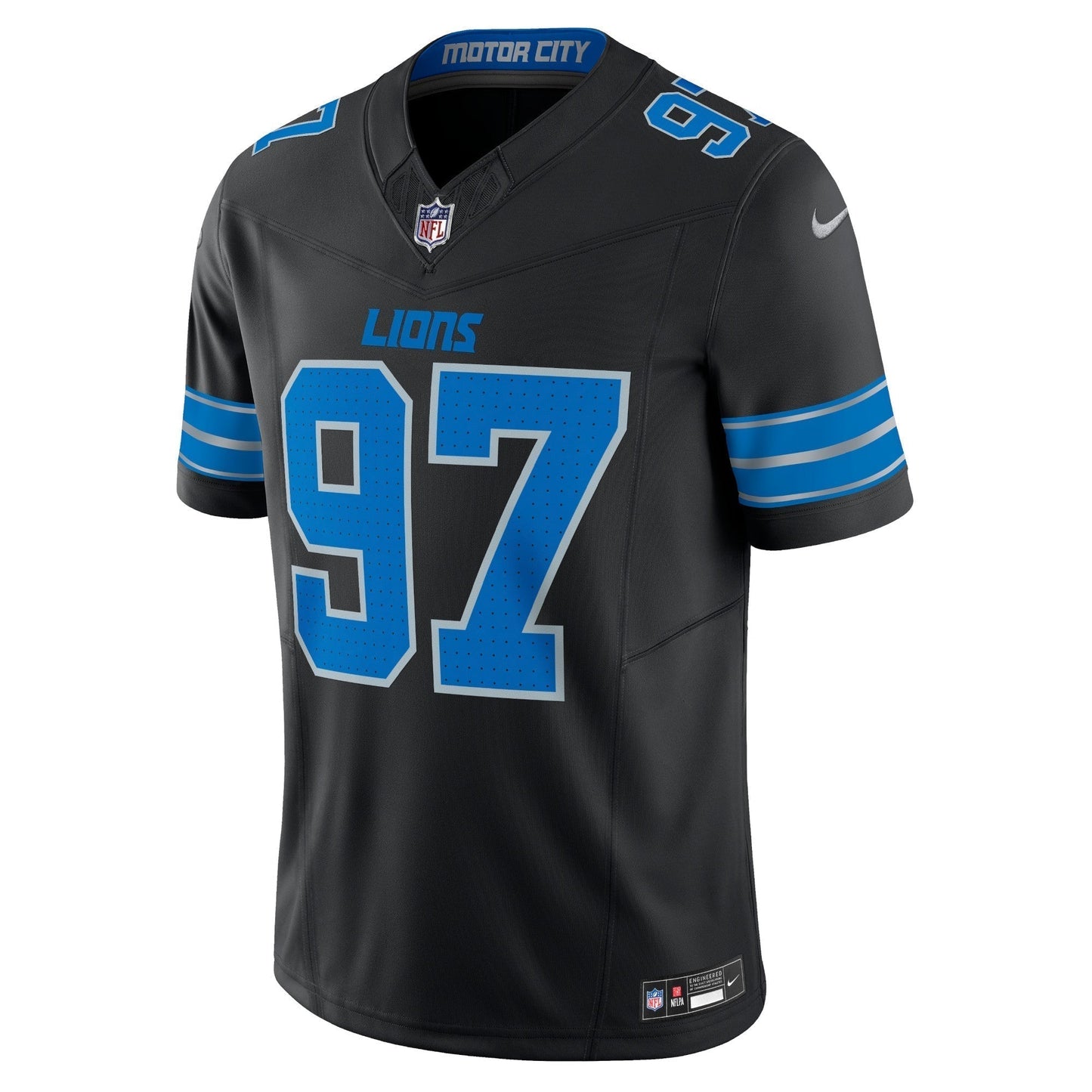 Aidan Hutchinson Detroit Lions 2nd Alternate Vapor F.U.S.E. Limited Jersey - Black football jersey product view 2