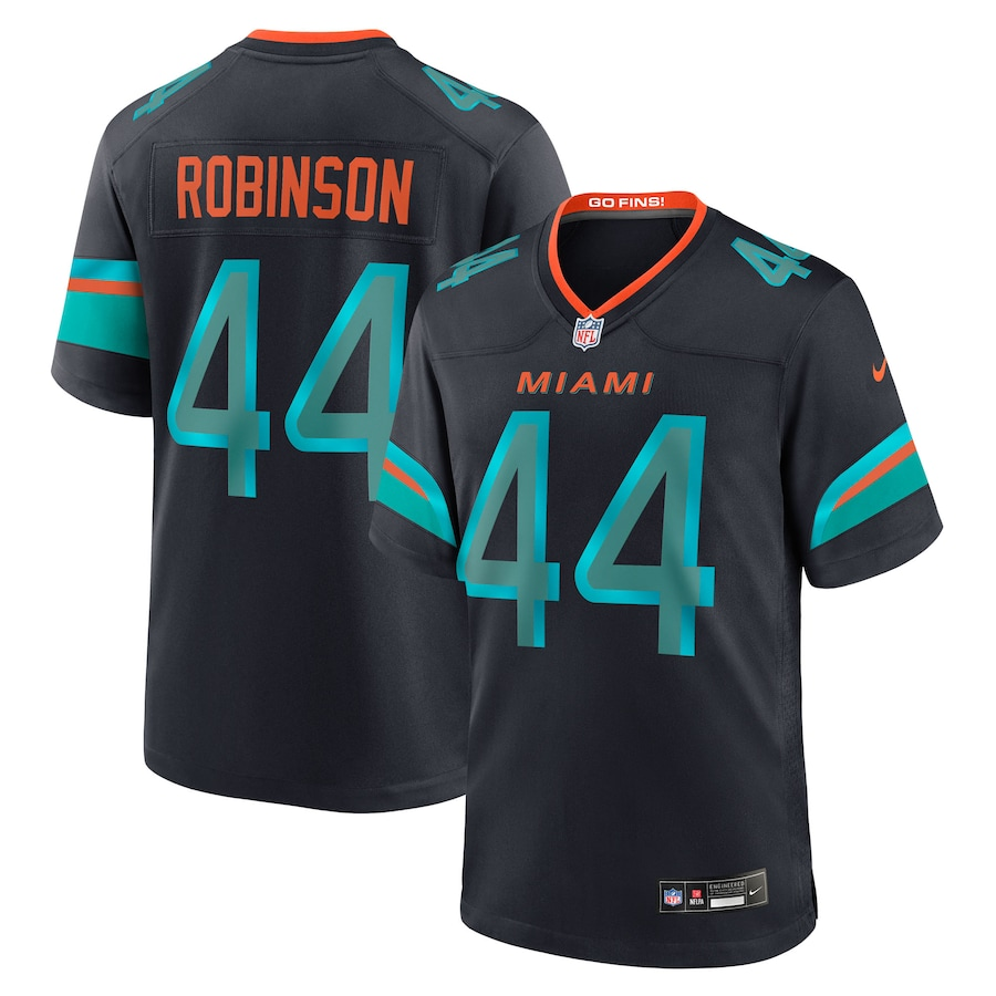 Men's Miami Dolphins Chop Robinson #44 Pitch Blue 2025 Rivalries Collection Limited Jersey football jersey product view 1