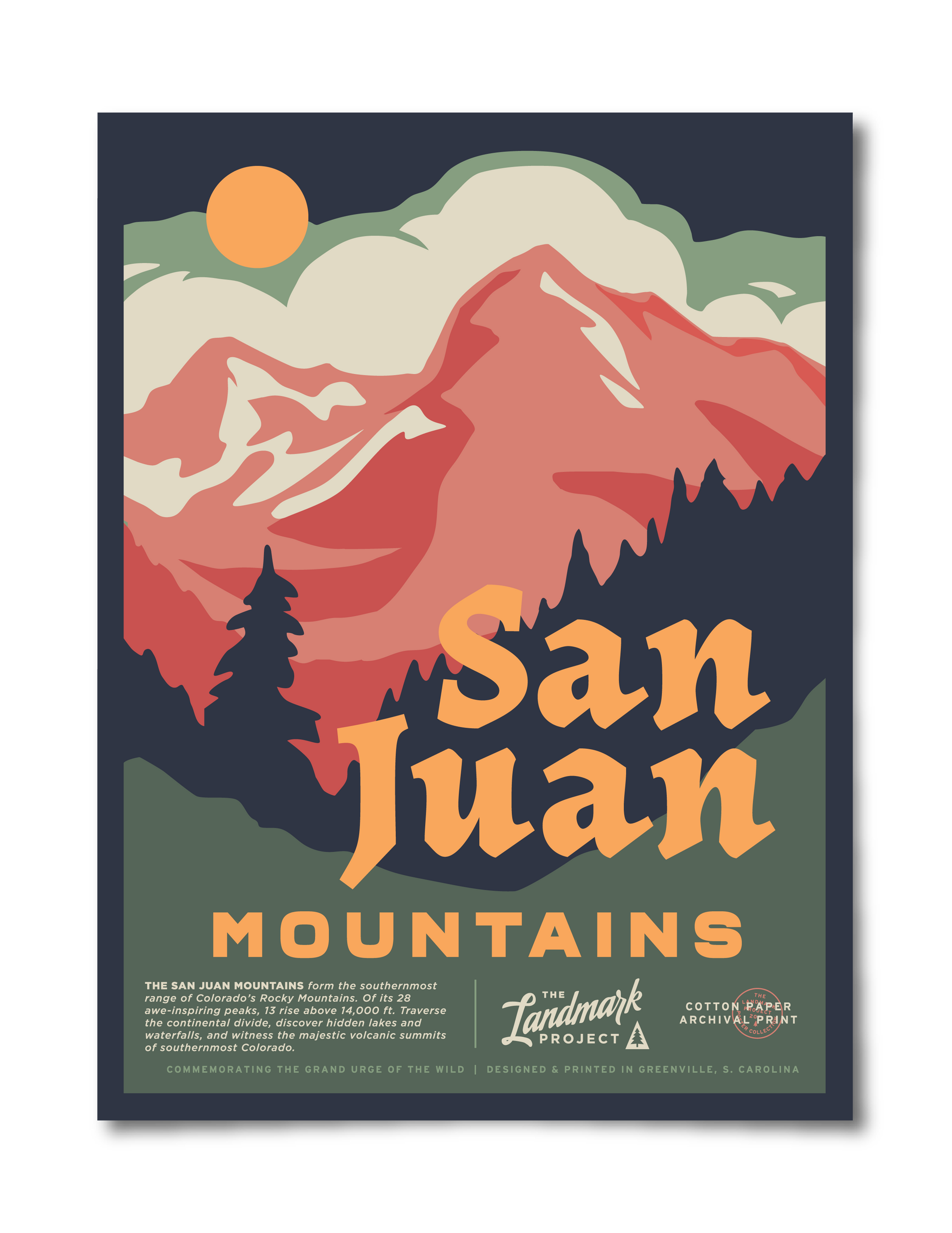 San Juan Mountains Poster Unisex T-shirt, Sweatshirt, Hoodie, Long Sleeve Tee - T-Shirt, Sweatshirt, Hoodie