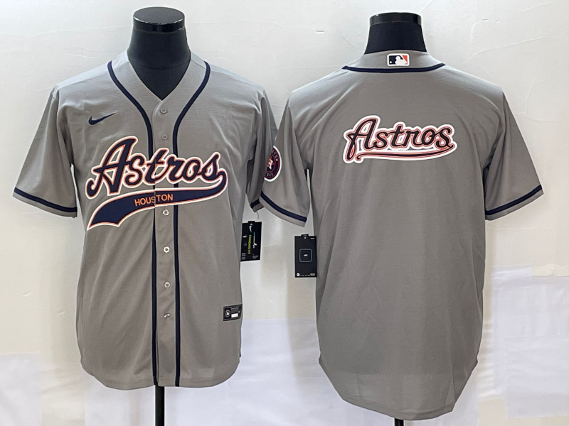 Men's Houston Astros Gray Replica Team Jersey1 Joint Edition baseball jersey product view 1