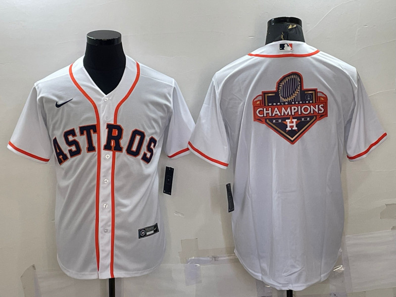Men's Houston Astros White Home Replica Team Jersey1 baseball jersey product view 1