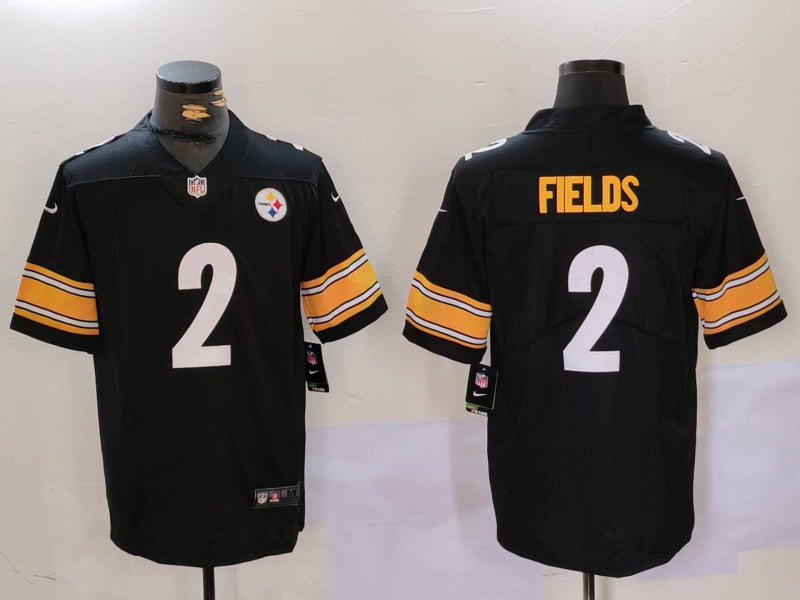 Men's Pittsburgh Steelers Justin Fields Black Player Jersey football jersey product view 1