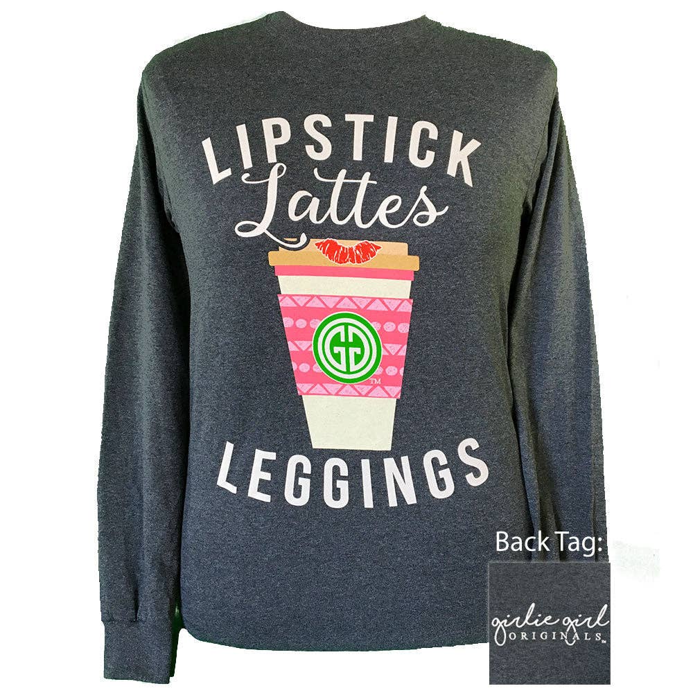 Lipstick Lattes Leggings-Dark Heather LS-2145 Unisex T-shirt, Sweatshirt, Hoodie, Long Sleeve Tee - T-Shirt, Sweatshirt, Hoodie