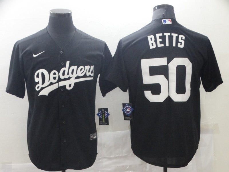 Men's Los Angeles Dodgers Mookie Betts Black Replica Baseball Jersey baseball jersey product view 1
