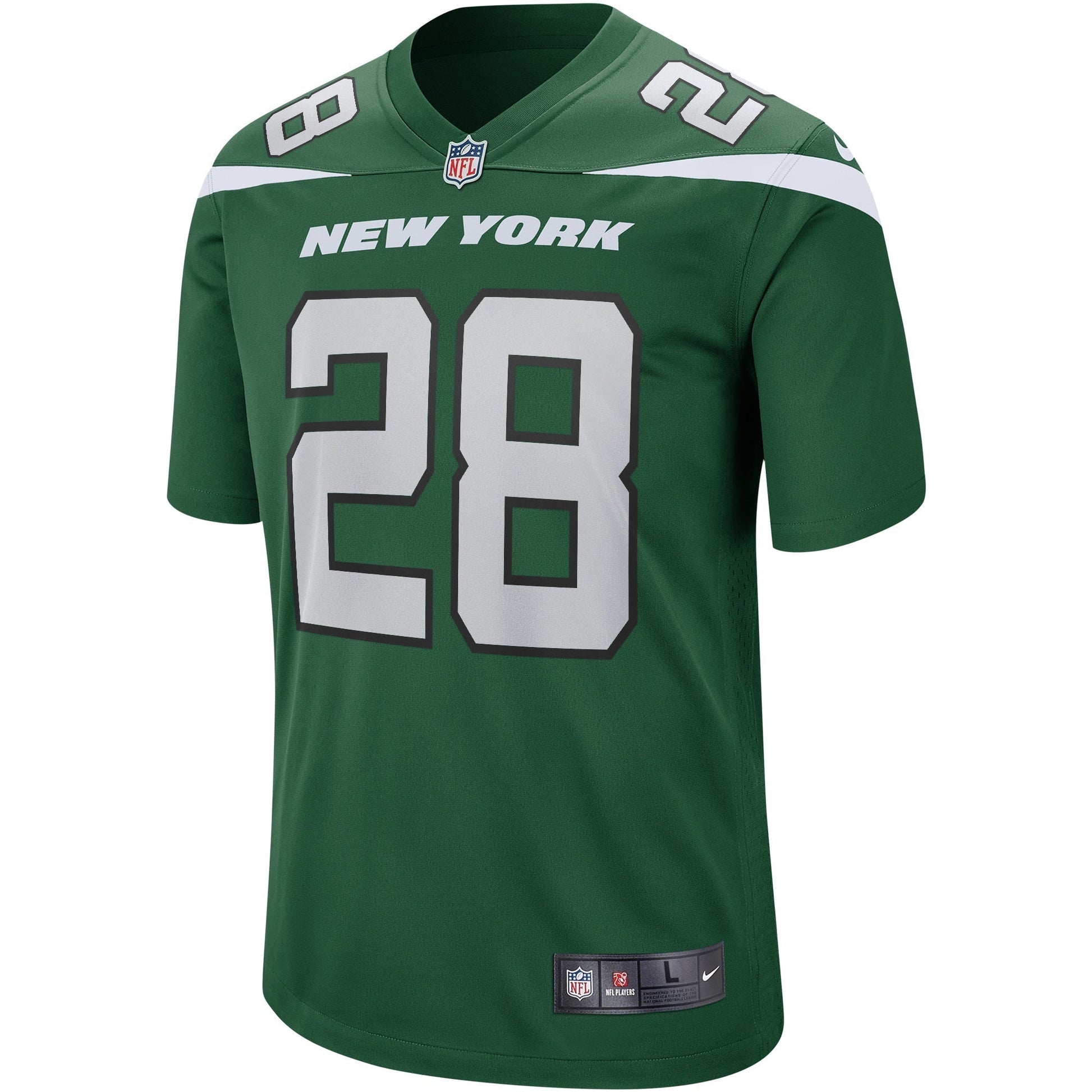 Curtis Martin New York Jets Game Retired Jersey - Gotham Green football jersey product view 2