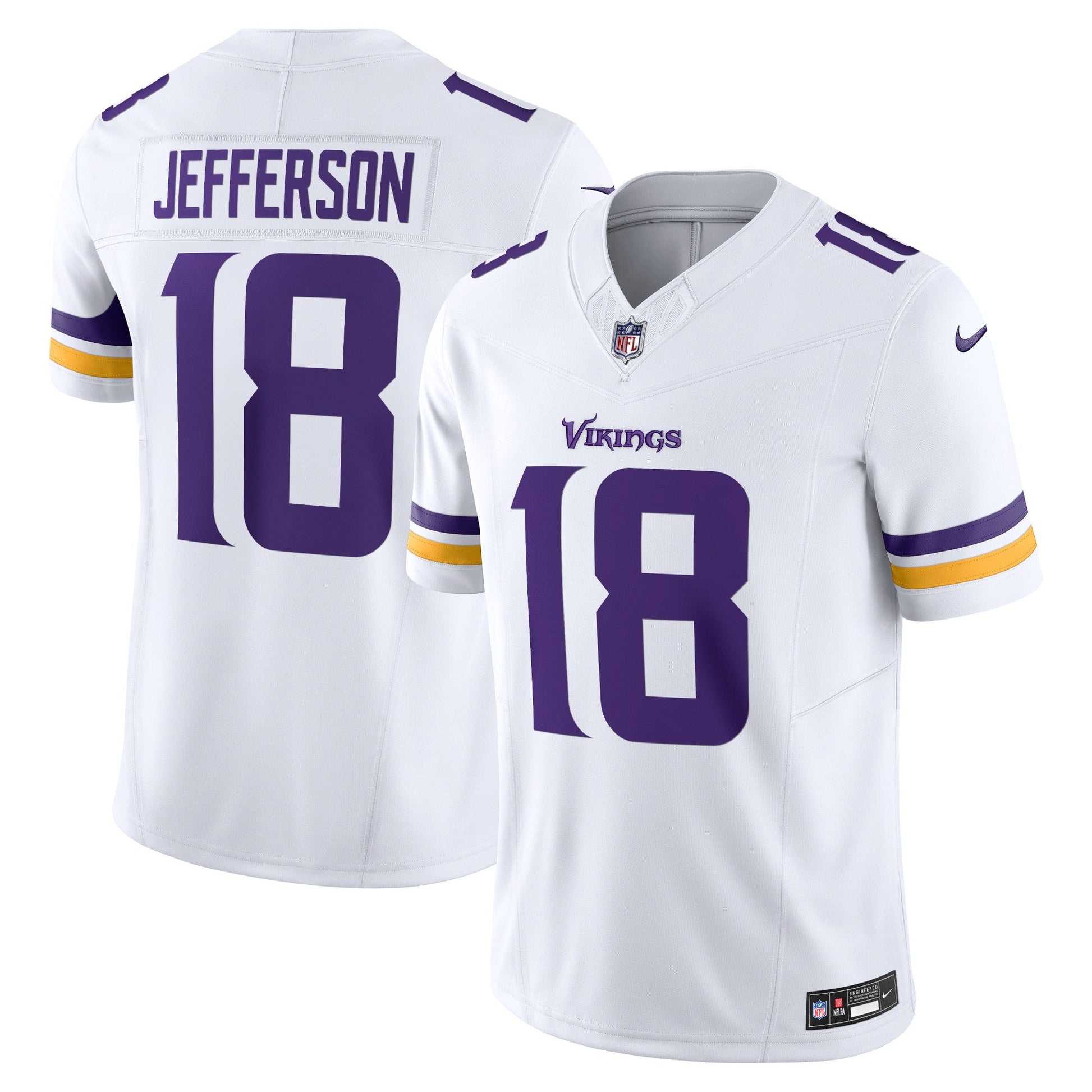 Justin Jefferson Minnesota Vikings Vapor F.U.S.E. Limited Jersey - White football jersey product view 1