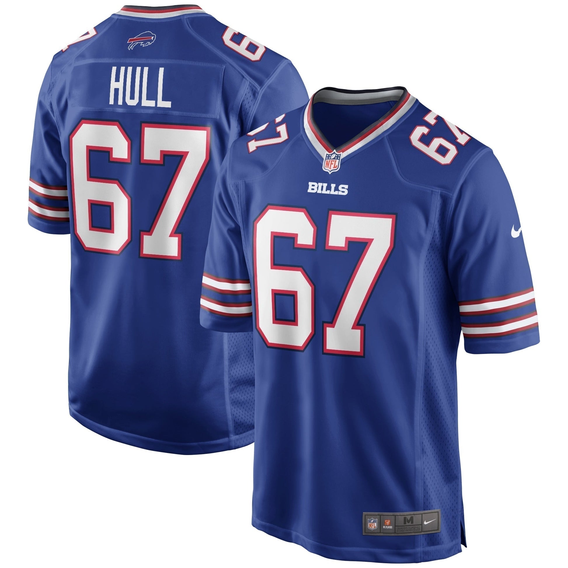 Kent Hull Buffalo Bills Game Retired Jersey - Royal football jersey product view 1