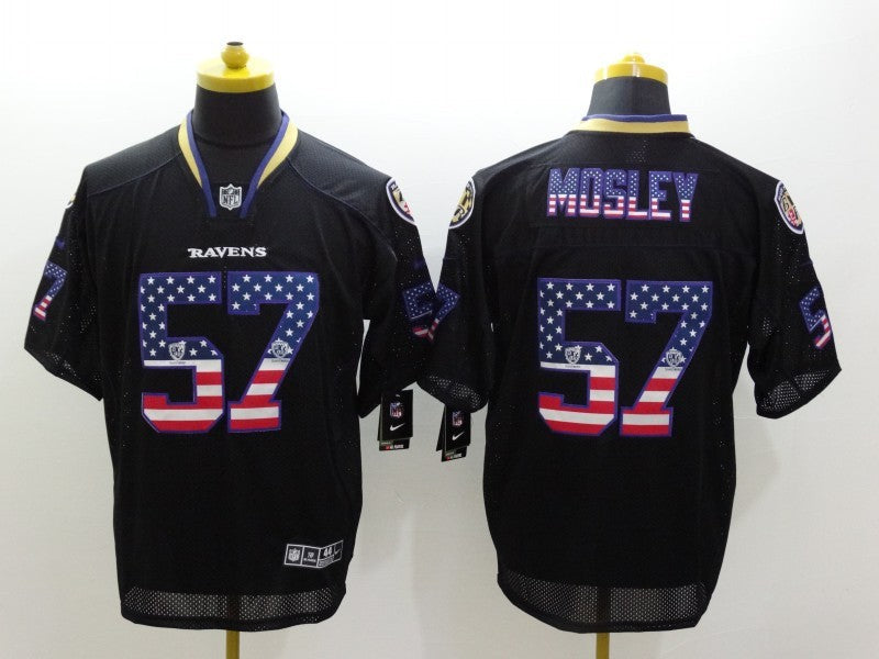 Men's Baltimore Ravens C.J. Mosley #57 Black Game Jersey1 football jersey product view 1