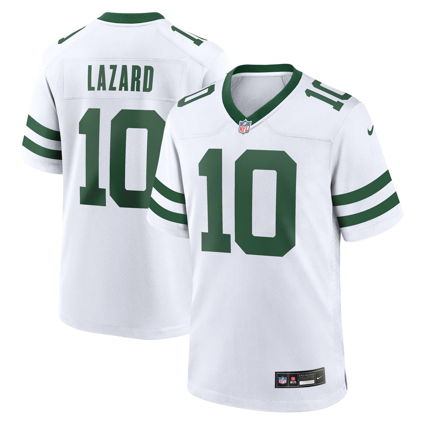 Allen Lazard New York Jets Legacy Game Jersey - White football jersey product view 1