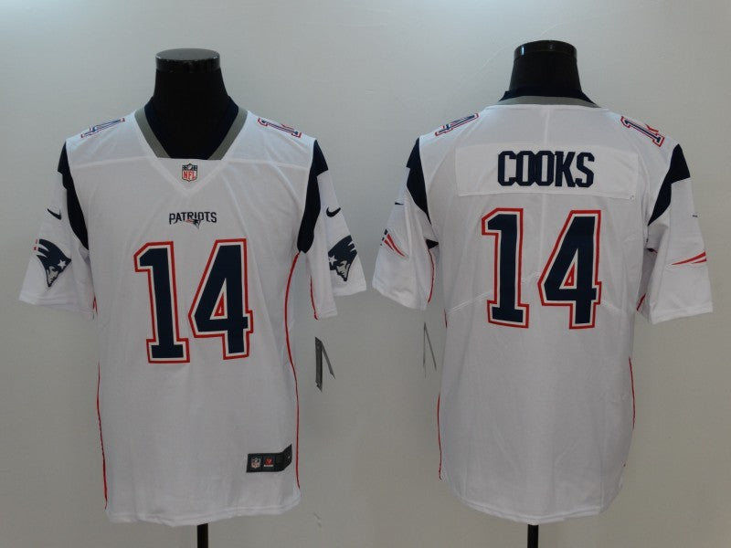 Men's New England Patriots Brandin Cooks White Game Player Jersey football jersey product view 1