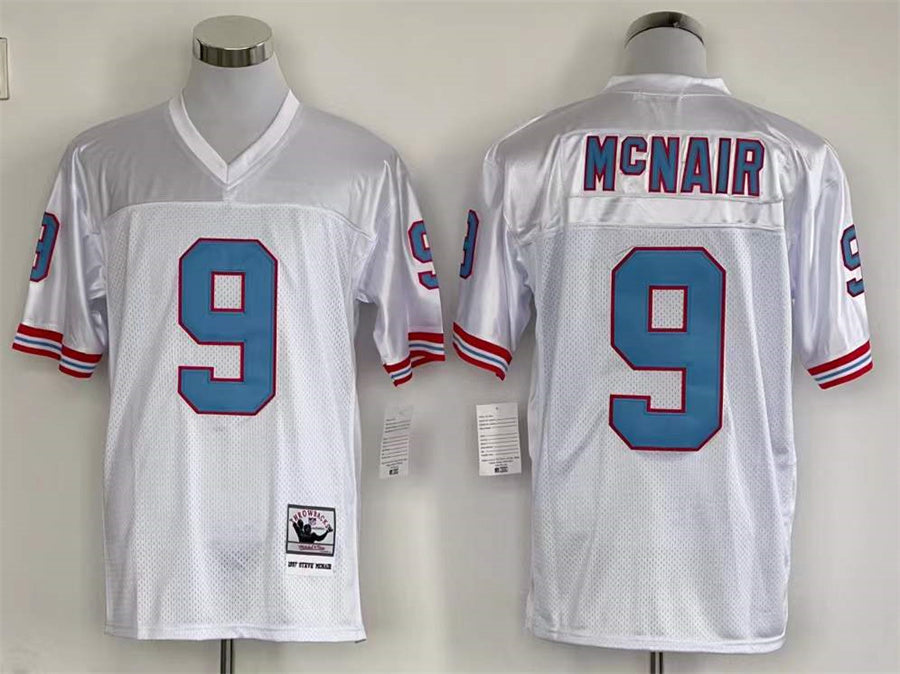 Men's Tennessee Oilers Steve McNair White Legacy Replica Jersey hockey jersey product view 1