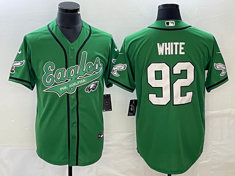 Men's Philadelphia Eagles Reggie White Kelly Green Game Jersey Joint Edition football jersey product view 1