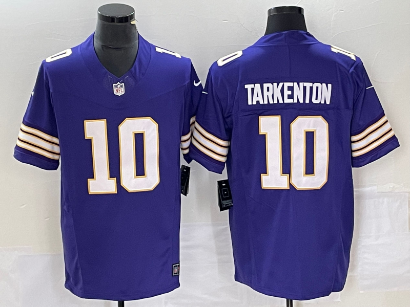 Men's Minnesota Vikings Fran Tarkenton Purple Classic Player Jersey football jersey product view 1