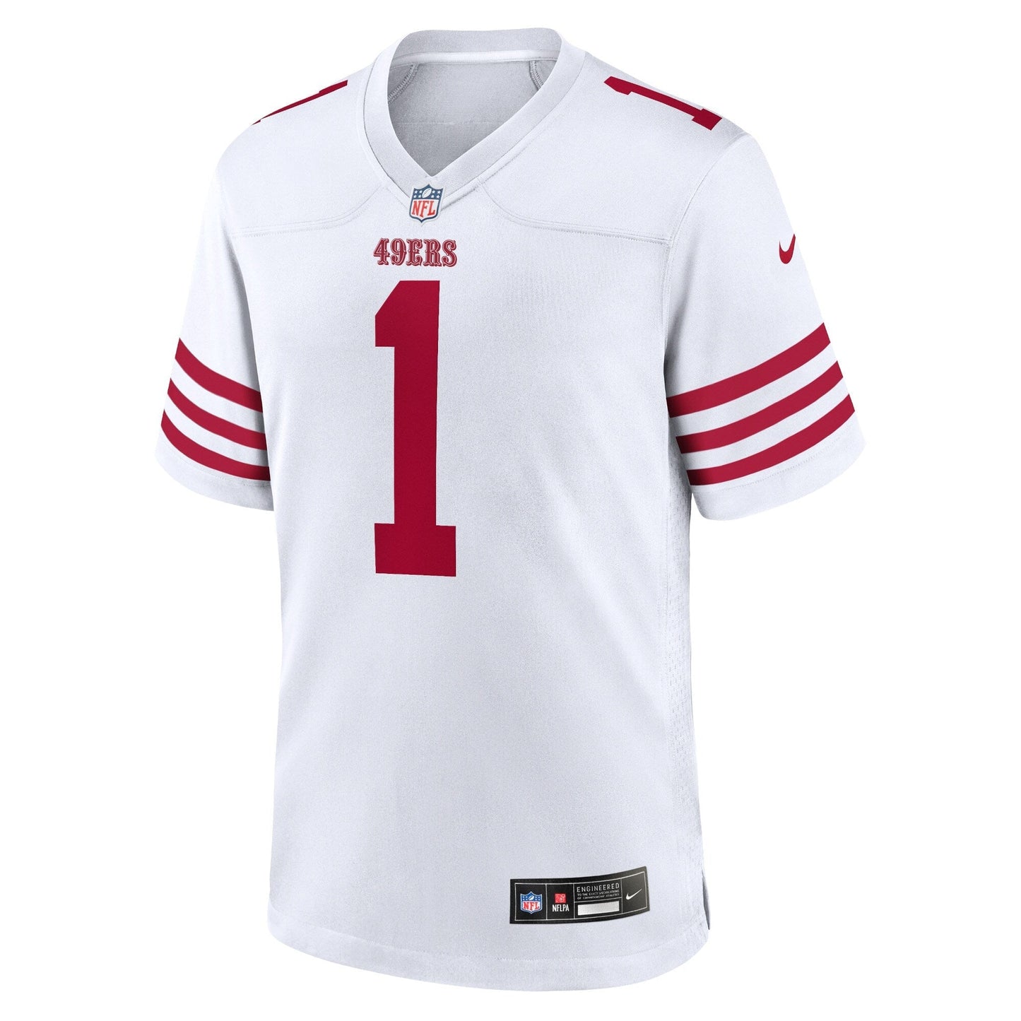 Deebo Samuel Sr San Francisco 49ers Game Jersey - White football jersey product view 2