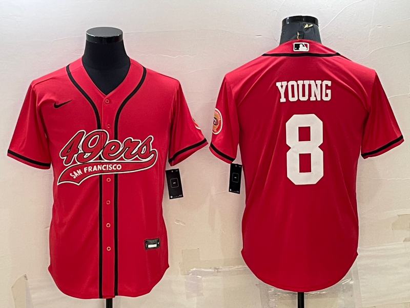 Men's San Francisco 49ers Steve Young Red Game Jersey Joint Edition football jersey product view 1