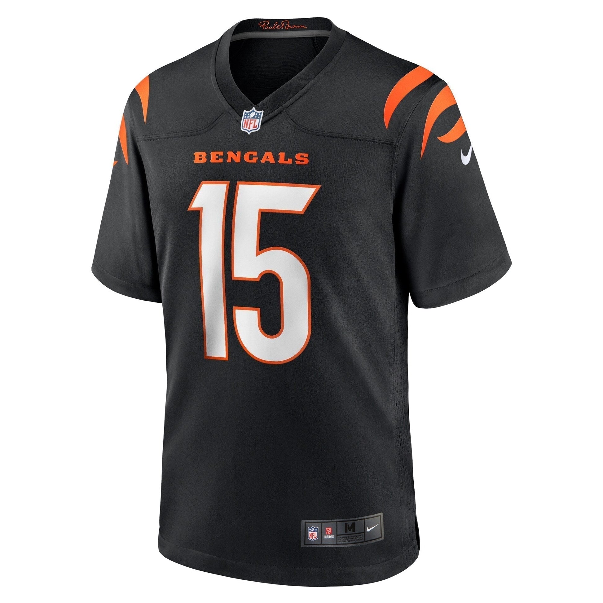 Charlie Jones Cincinnati Bengals Team Game Jersey - Black football jersey product view 2