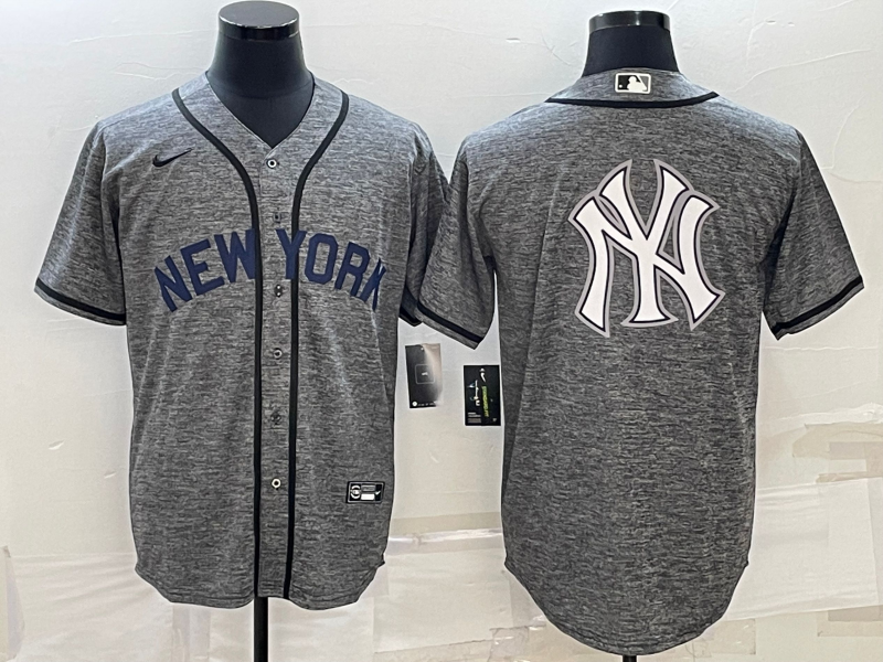 Men's New York Yankees Gray Authentic Player Jersey1 baseball jersey product view 1