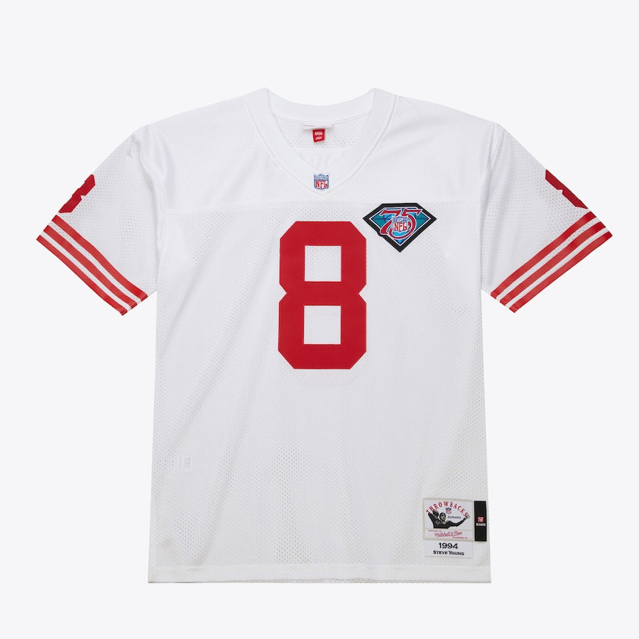 Men's Steve Young White San Francisco 49ers 1994 Jersey football jersey product view 1