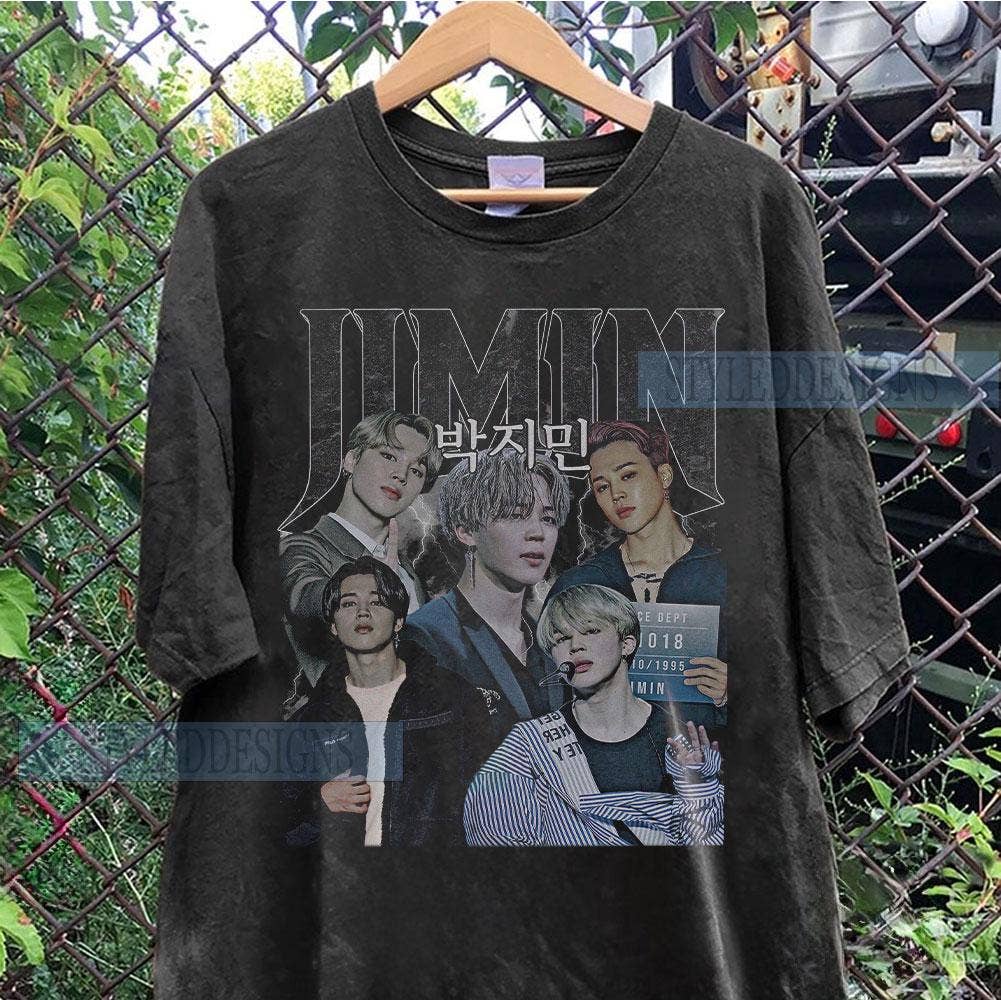 Jimin Vintage Retro Kpop T-Shirt - Bias Gift Christmas Tee Unisex T-shirt, Sweatshirt, Hoodie, Long Sleeve Tee - T-Shirt, Sweatshirt, Hoodie