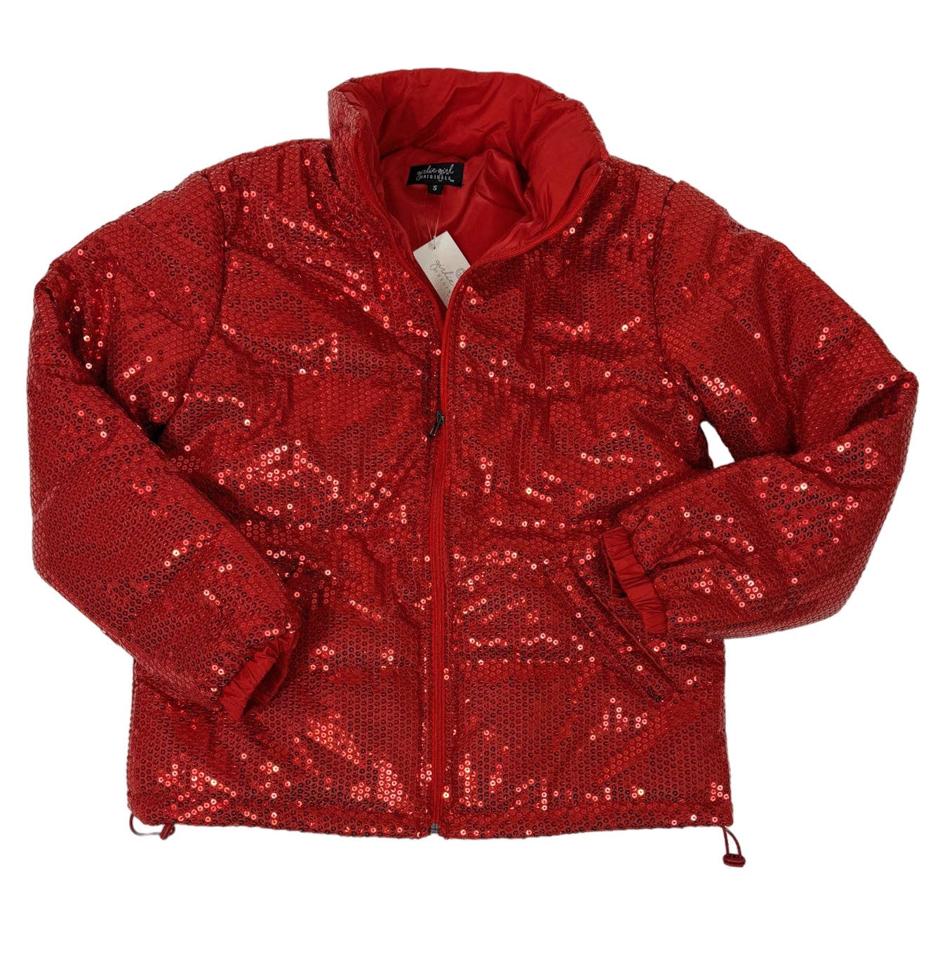SQ-1999 Red Sequin Zip Up Jacket Unisex T-shirt, Sweatshirt, Hoodie, Long Sleeve Tee - T-Shirt, Sweatshirt, Hoodie