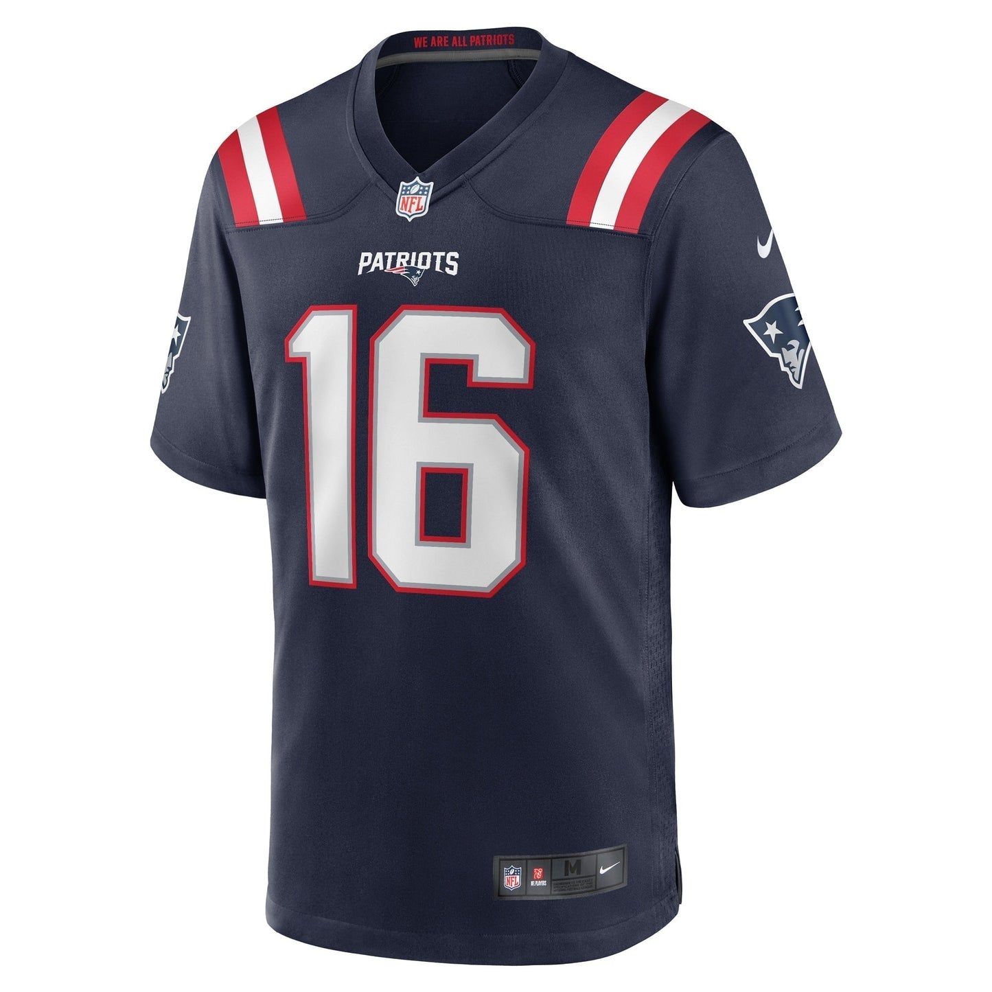 Malik Cunningham New England Patriots Team Game Jersey - Navy football jersey product view 2
