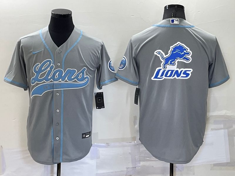 Men's Detroit Lions Gray Game Jersey football jersey product view 1