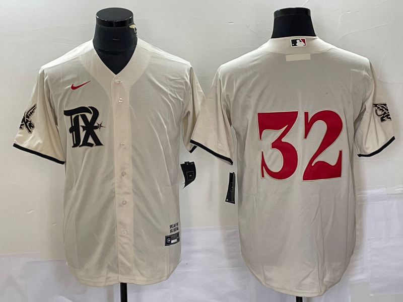 Men's Texas Rangers Josh Hamilton Cream 2023 City Connect Replica Player Jersey baseball jersey product view 1