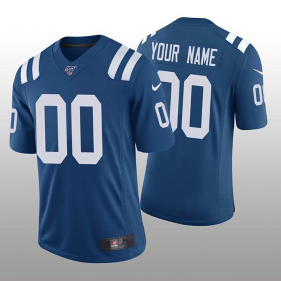 Custom1 Indianapolis Colts Royal Vapor Limited 100th Season Jersey1 Stitched American Football Jerseys football jersey product view 1