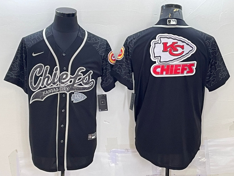 Men's Kansas City Chiefs Black RFLCTV Limited Jersey football jersey product view 1