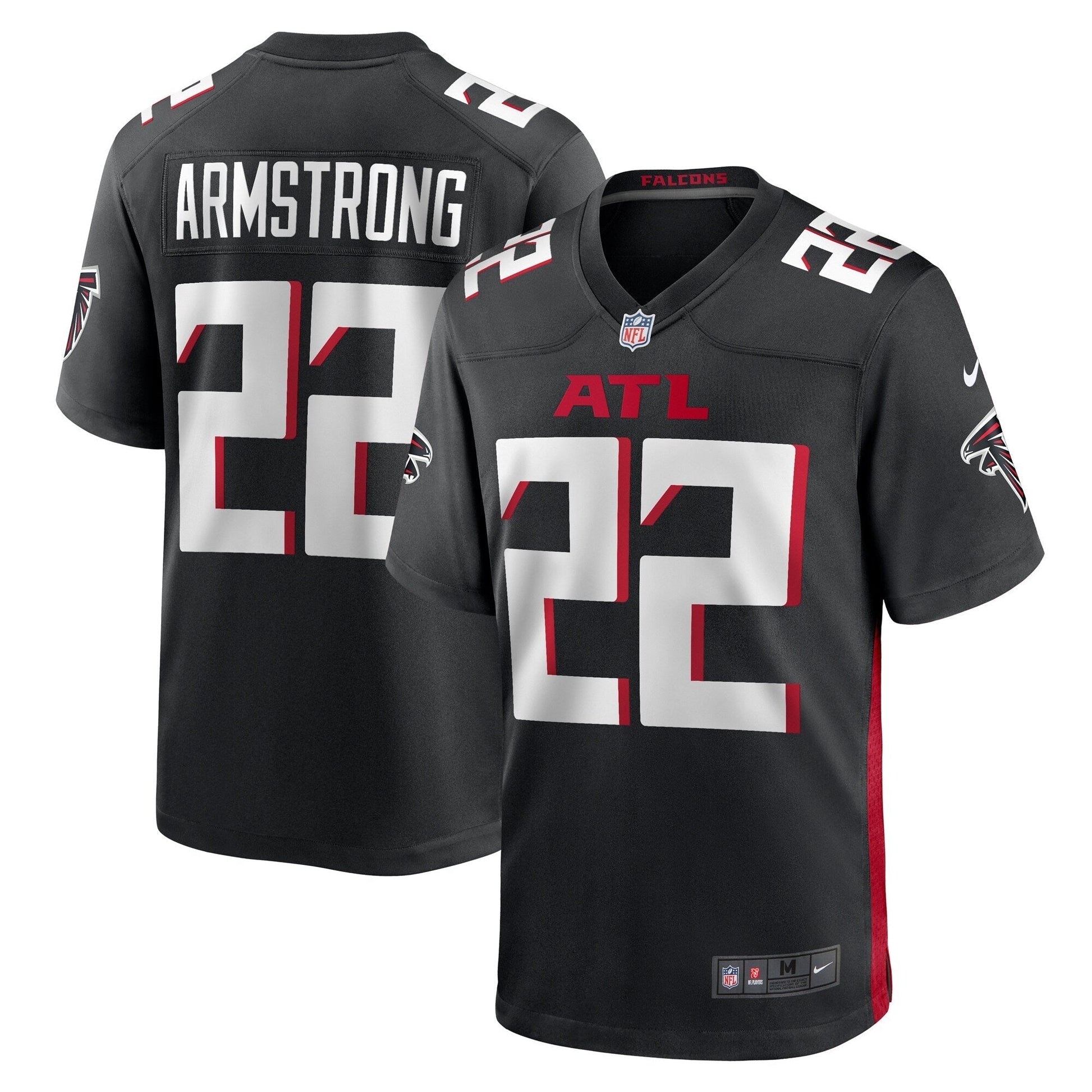 Cornell Armstrong Atlanta Falcons Team Game Jersey - Black football jersey product view 1