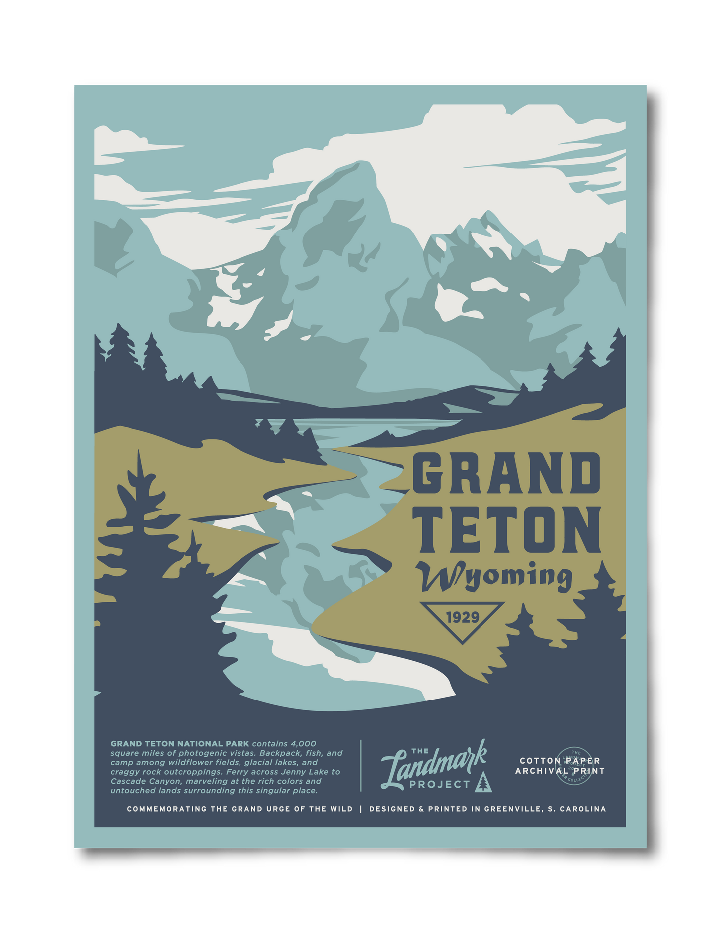 Grand Teton National Park Poster Unisex T-shirt, Sweatshirt, Hoodie, Long Sleeve Tee - T-Shirt, Sweatshirt, Hoodie