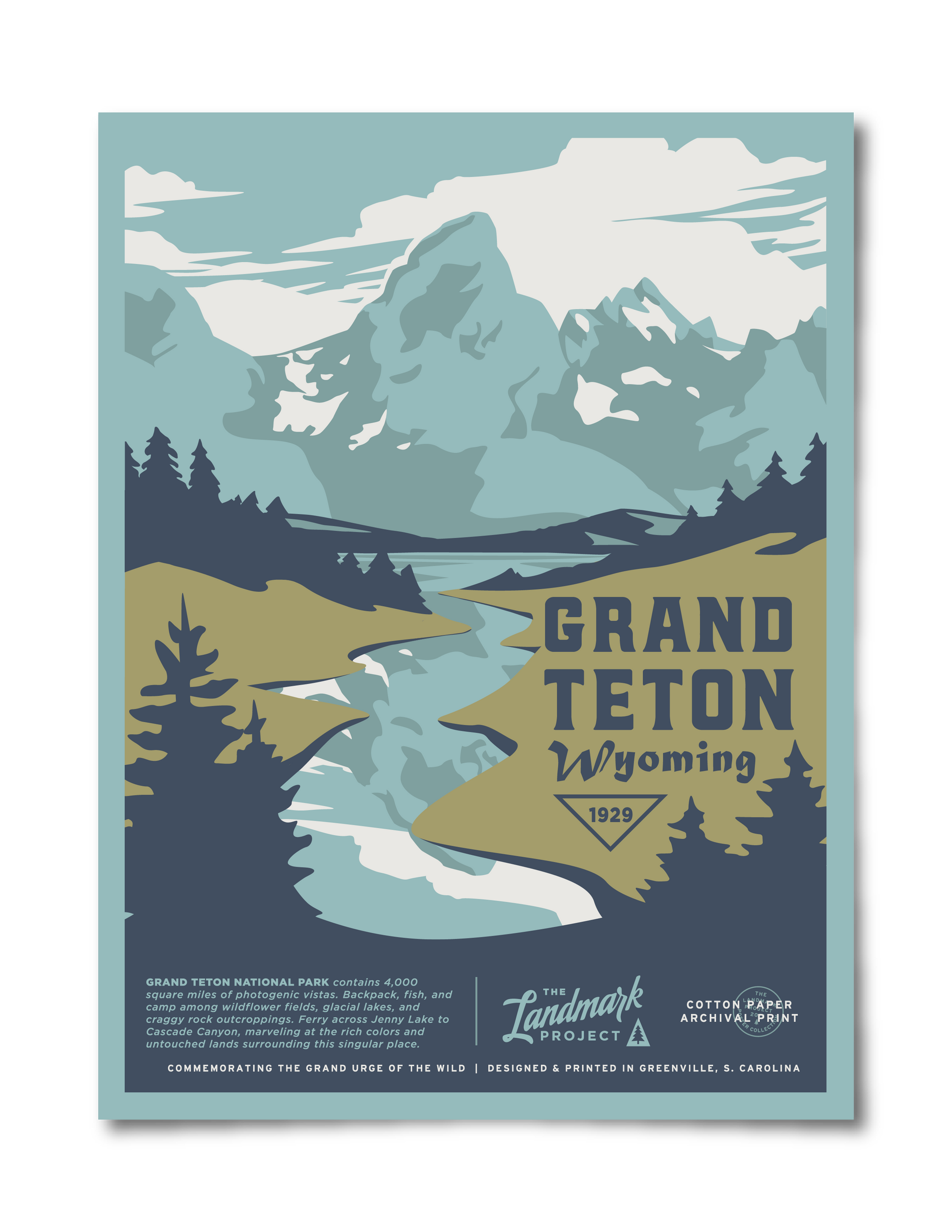 Grand Teton National Park Poster Unisex T-shirt, Sweatshirt, Hoodie, Long Sleeve Tee - T-Shirt, Sweatshirt, Hoodie