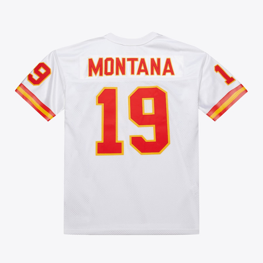 Men's Joe Montana White Kansas City Chiefs 1994 Jersey football jersey product view 2