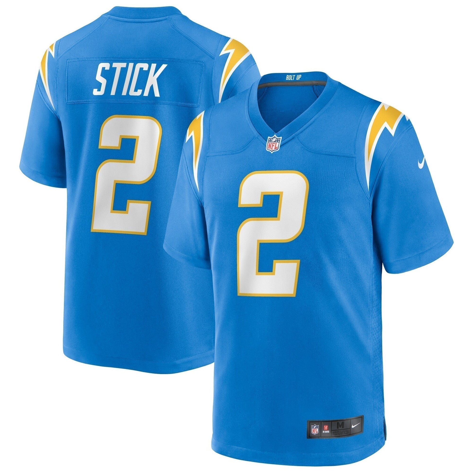 Easton Stick Los Angeles Chargers Game Jersey - Powder Blue football jersey product view 1