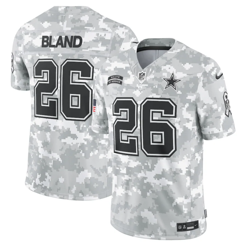 Men's Dallas Cowboys DaRon Bland #26 Arctic Camo 2024 Salute to Service Limited Jersey1 football jersey product view 1