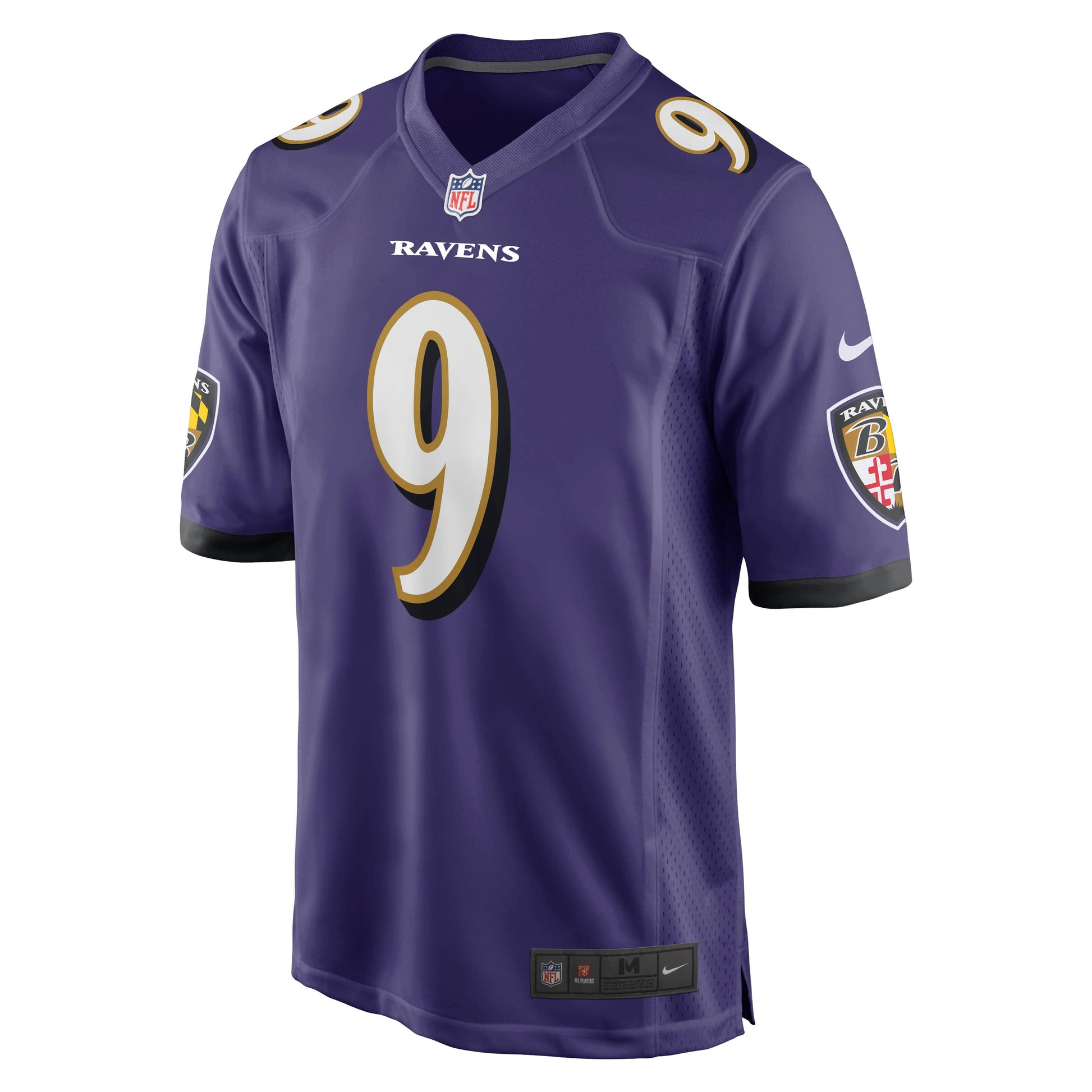Steve McNair Baltimore Ravens Game Retired Jersey - Purple football jersey product view 2