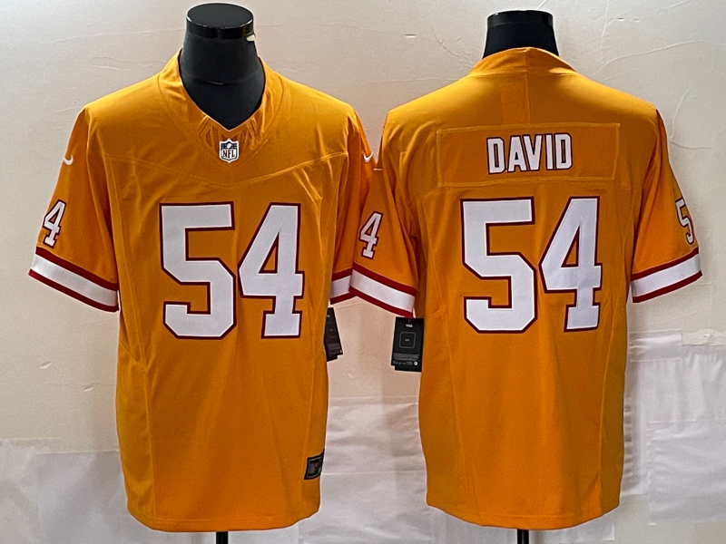 Men's Tampa Bay Buccaneers Lavonte David Orange Throwback Game Jersey football jersey product view 1