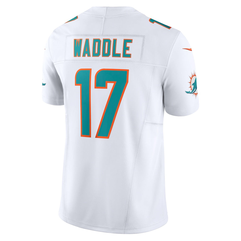 M.Dolphins #17 Jaylen Waddle White Vapor F.U.S.E. Limited Jersey football jersey product view 1
