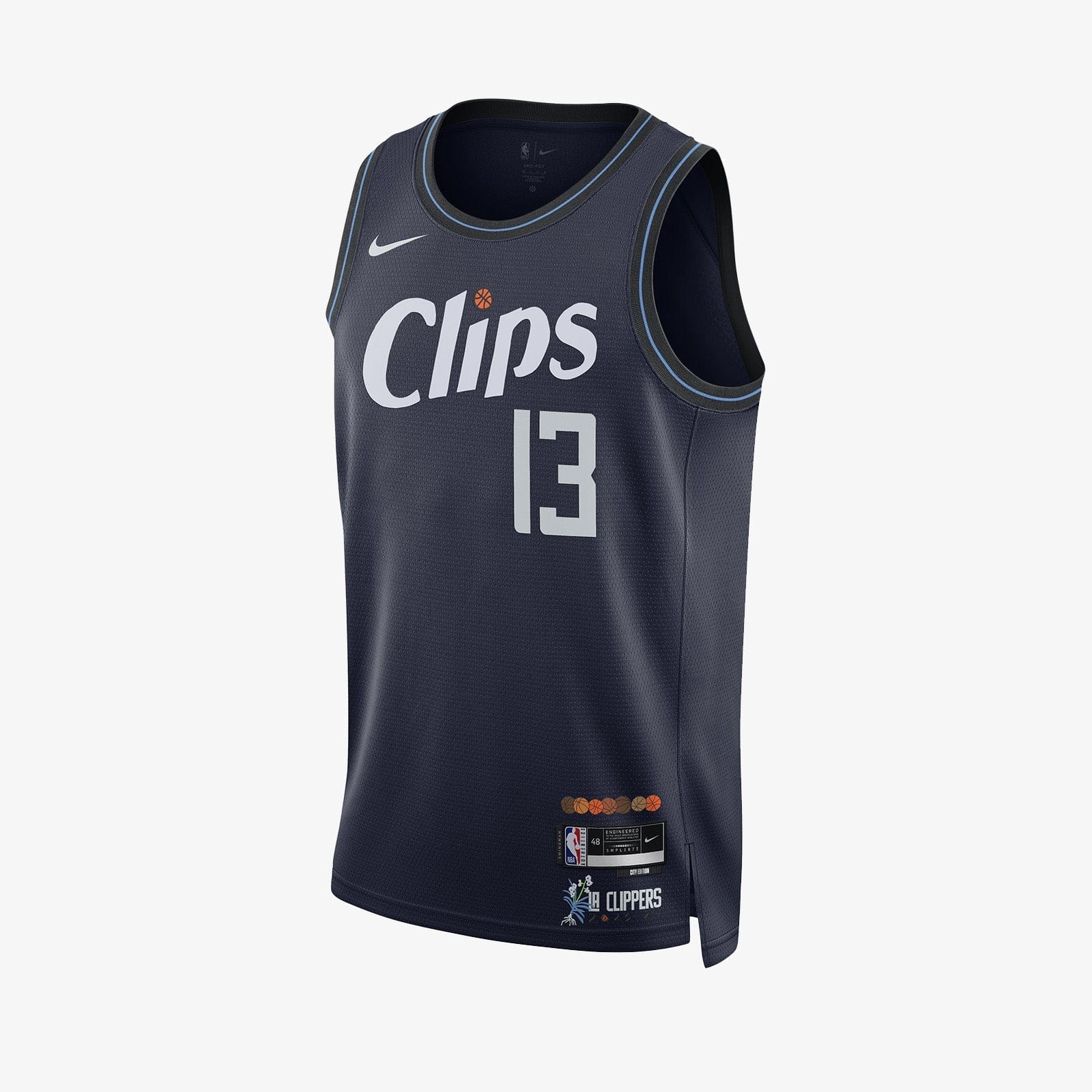 Paul George Los Angeles Clippers 2024 City Edition Swingman Jersey - Navy basketball jersey product view 1
