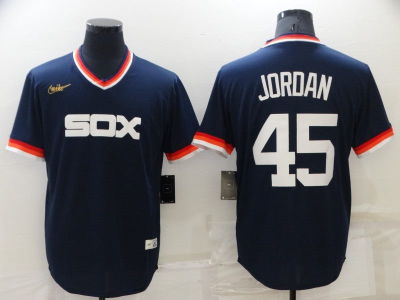 Men's Chicago White Sox Michael Jordan Navy Replica Player Jersey basketball jersey product view 1